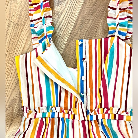 Anthropologie Tularosa Stripe Ruffle Strap and Hem Jumpsuit EUC Boho Size S - Picture 5 of 15